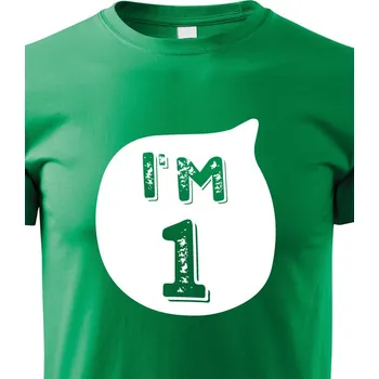 Chlapecké tričko Dětské tričko k narozeninám I´M ONE, Barva Zelená, Velikost 110 cm/4 roky, Canvas Dětské tričko Bezvatriko.cz 1