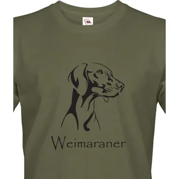 Pánské tričko Tričko pro myslivce Výmarský ohař, Barva Military - 69 Bezvatriko.cz 1