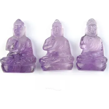 Přírodní kámen Ametyst buddha