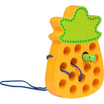 Dřevěná hračka Čína Montessori dřevěné ovoce Motiv: ananas