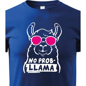 Chlapecké tričko Dětské tričko No Prob - LLama, Barva Modrá, Velikost 134 cm/8 roků, Canvas Dětské tričko Bezvatriko.cz 1