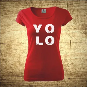 You Live Only Once, Barva Červená, Velikost 2XL Bezvatriko.cz 103023