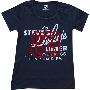 Dámské tričko xcena Route 66 trička černé bavlněné Velikost: L