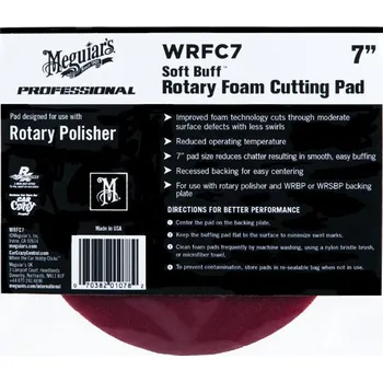 Autokosmetika Meguiar's Soft Buff Rotary Foam Cutting Disc 7" / 175 mm - korekční kotouč pro rotační leštičku (tvrdý), 7palcový