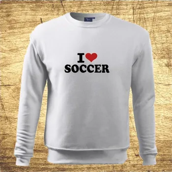 Dívčí mikina I love soccer, Barva Bílá, Velikost 158 cm/12 roků Bezvatriko.cz 602009