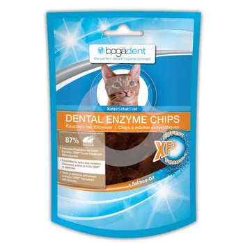 Pamlsek pro kočku Bogadent Dental Enzyme Chips 50 g