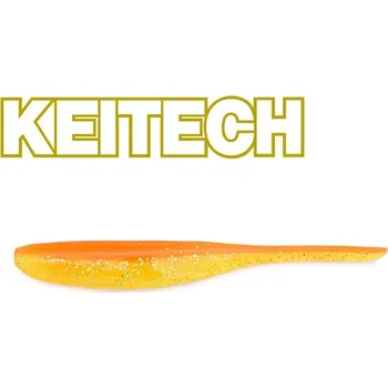 Umělá nástraha Gumová nástraha Keitech Shad Impact 4" 11cm Orange Shiner (8ks)