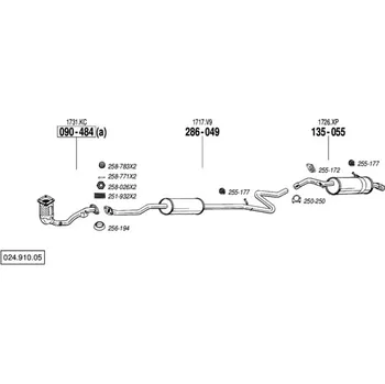 Zadní díl výfuku zadní díl výroba Novak Bosal 135055N