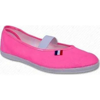 Dětská sálová obuv Cvičky Jarmilky neonová růžová 24,5