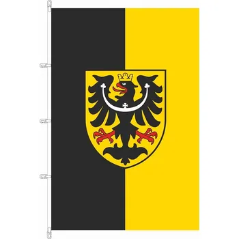 Vlajka Slezská vlajka svislá 100x150 cm, karabinky (polyester 120 g/m2)