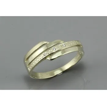 Prsten Zlatnictví U Kostela Originální dámský prsten ze žlutého zlata se zirkony 1844 54 511-15604246