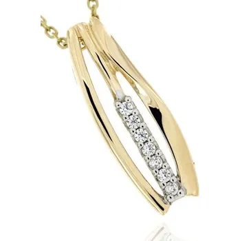 Přívěsek Zlatnictví U Kostela Zlatý přívěsek s bílými zirkony 688 355871060