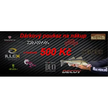 Dárková krabička MojePřívlač.cz Dárkový poukaz na nákup v hodnotě 500 Kč