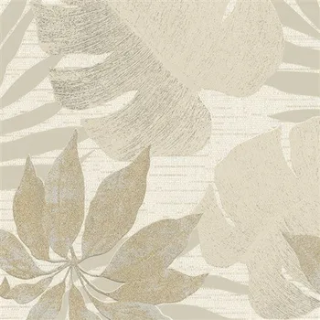 Tapeta Vliesové tapety na zeď Avalon listy s květy hnědé 31602