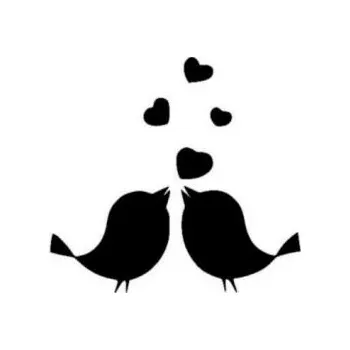 Výtvárné potřeby ARTEMISS Ptačí láska - plastová šablona 157 Rozměr: D 29x29cm