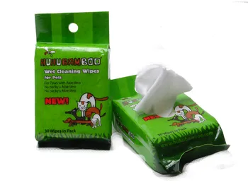 Kosmetika pro psa Huhubamboo Čistící ubrousky na packy 30 ks