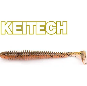 Umělá nástraha Gumová Nástraha Keitech Swing Impact 3,5", 8,5cm Green Pumpkin Fire (8ks)