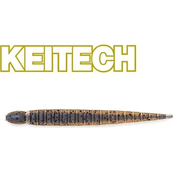 Umělá nástraha Gumová Nástraha Keitech Custom Leech&nbsp;3'' 7,5cm Cinnamon PP./Blue Neon (10ks)