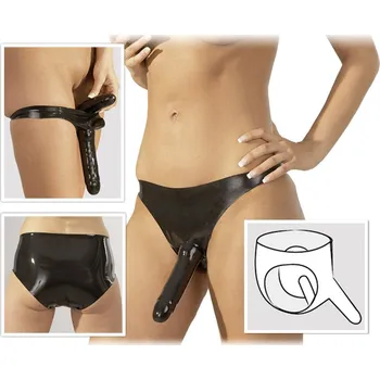 Připínací penis LATEXOVÝ STRAP-ON PRO PÁS - PENETRUJE SEBE I PARTNERA SOUČASNĚ - 7877