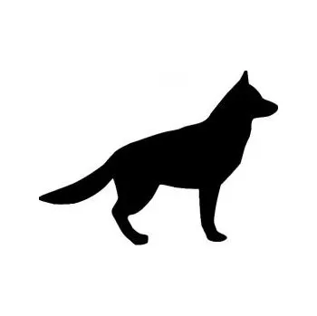 ARTEMISS Vlčák, pes - plastová šablona 183 Rozměr: B 14,5x14,5cm