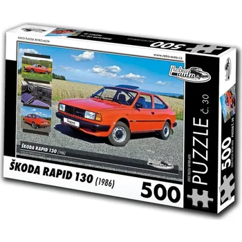 Puzzle KB Barko Retro Auta Škoda Rapid 130 - 1986 500 dílků