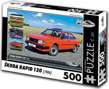 Puzzle KB Barko Retro Auta Škoda Rapid 130 - 1986 500 dílků