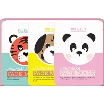 Pleťová maska Mad Beauty Animasks zvířecí pleťová maska 3 x 25 ml