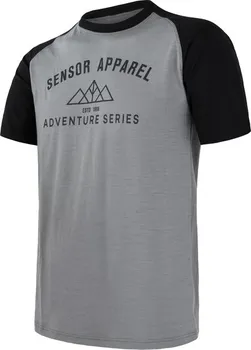 Pánské tričko Sensor Merino Active Pt  Adventure šedá/černá