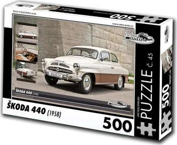 Puzzle KB Barko Retro Auta Škoda 440 - 1958 500 dílků
