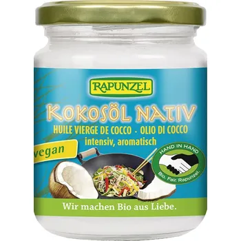 Rostlinný olej Kokosový olej lisovaný za studena RAPUNZEL bio Hmotnost: 200g