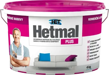 Interiérová barva HET Hetmal Plus 1,5 kg bílý