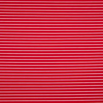 Úplet červený, tenký bílý pruh, š.170