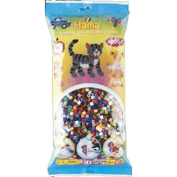 Dětské navlékací korálky HAMA zažehlovací Korálky barevné - 6.000 ks MIDI
