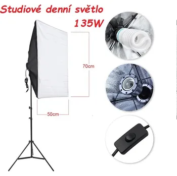 Studiové světlo Trvalé studiové světlo 650W, fotografické studio, softbox, stativ (Studiové denní světlo 135W (650W))
