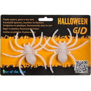 Karnevalový doplněk Velcí svítící pavouci, 2 kusy