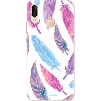 Pouzdro na mobilní telefon Odolné silikonové pouzdro iSaprio - Feather Pattern 10 - Huawei P20 Lite