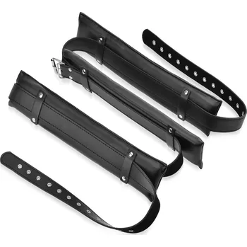 BDSM POSTROJ, MĚKKÉ KOŽENÉ PÁSY NA KRK A NOHY, REGULACE OBVODU - 7192