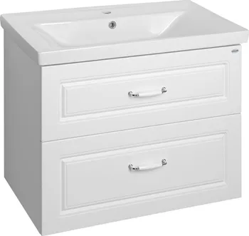 Koupelnový nábytek Aqualine Favolo FV280 umyvadlová skříňka 76,5 x 60 x 44,6 cm bílá mat 