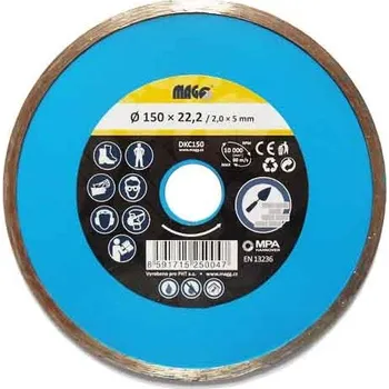 Řezný kotouč Diamantový kotouč celoobvodový 150x22,2mm Magg (DKC150)