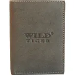 Šedá kožená peněženka Wild Tiger (AM-28-073)