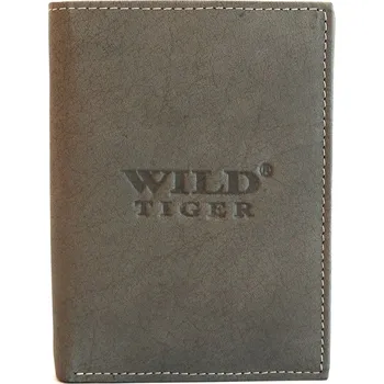 Peněženka Šedá kožená peněženka Wild Tiger (AM-28-073)