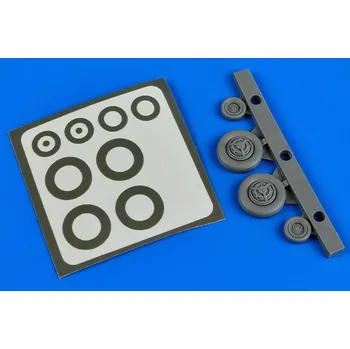 Plastikový model Aires 1/72 F-100 Super Sabre wheels & paint masks