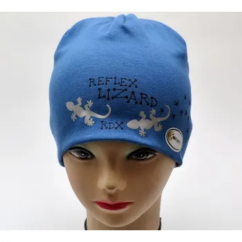 Čepice Čepice RDX 0070 dvouvrstvá Ještěrky Barva: šedomodrá, Velikost: 3 (2-4 roky)