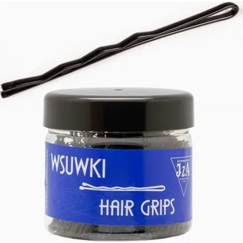 Spona do vlasů profilovaná s kuličkami, barva černá 5 cm, 500 g