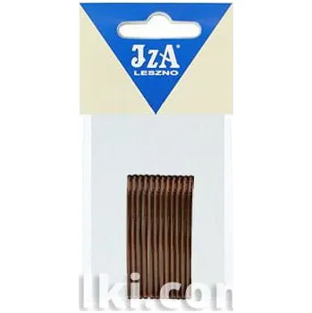 ​Spona do vlasů hladká s kuličkami, barva hnědá 5 cm, 12 ks