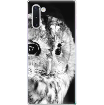 Pouzdro na mobilní telefon Odolné silikonové pouzdro iSaprio - BW Owl - Samsung Galaxy Note 10