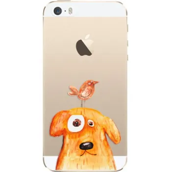 Pouzdro na mobilní telefon Odolné silikonové pouzdro iSaprio - Dog And Bird - iPhone 5/5S/SE