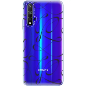 Pouzdro na mobilní telefon Odolné silikonové pouzdro iSaprio - Fancy - black - Huawei Honor 20