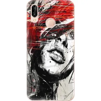 Odolné silikonové pouzdro iSaprio - Sketch Face - Huawei P20 Lite