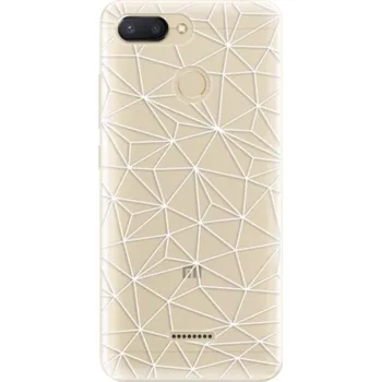 Pouzdro na mobilní telefon Odolné silikonové pouzdro iSaprio - Abstract Triangles 03 - white - Xiaomi Redmi 6